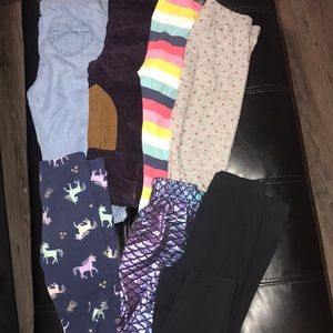 6 pair of leggings ,one pair of riding pants